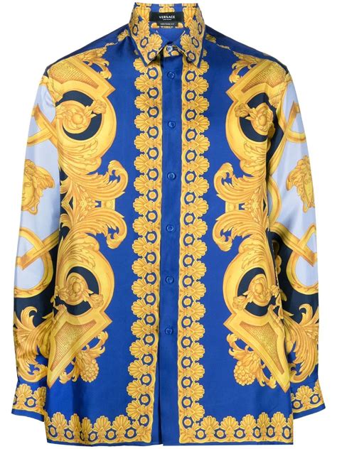 versace camasa baroc|Versace barocco prints.